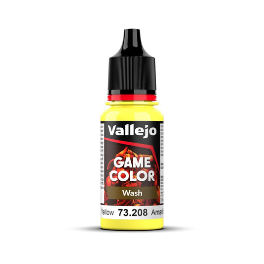 Vallejo Game Color Wash Yellow  18ml Acrylic Paint Vallejo