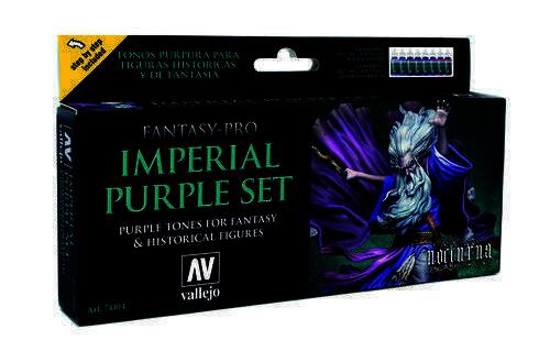 Vallejo Fantasy Pro Imperial Purple (8) Acrylic Paint Set