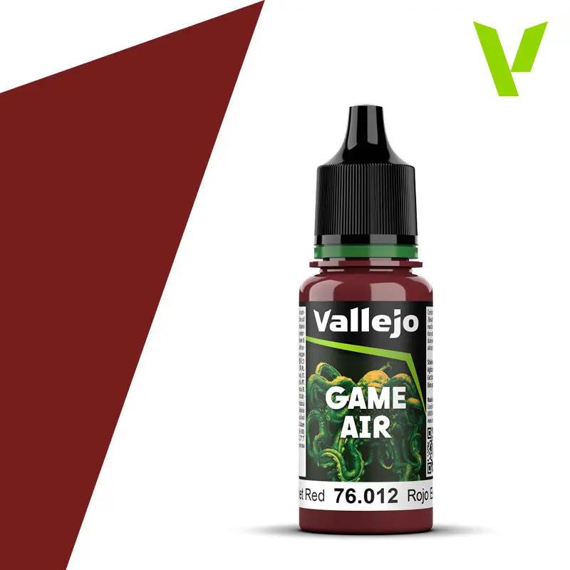 Vallejo Game Air Scarlet Red 18 ml Acrylic Paint - New Formulation Vallejo