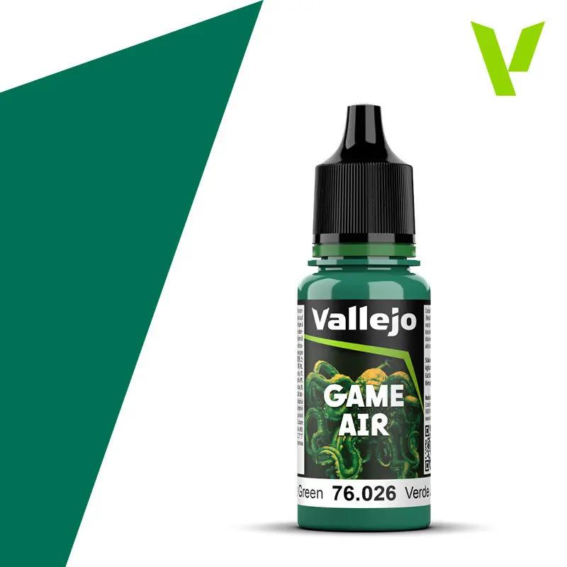 Vallejo Game Air Jade Green 18 ml Acrylic Paint - New Formulation Vallejo