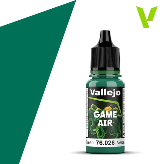 Vallejo Game Air Jade Green 18 ml Acrylic Paint - New Formulation Vallejo