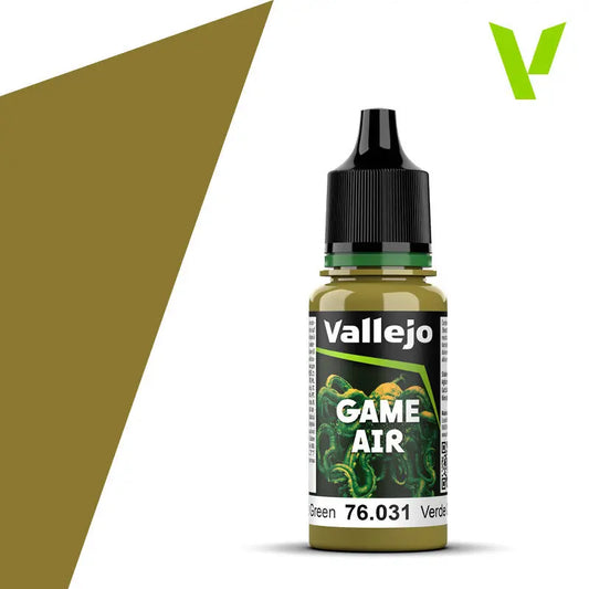 Vallejo Game Air Camouflage Green 18 ml Acrylic Paint - New Formulation Vallejo