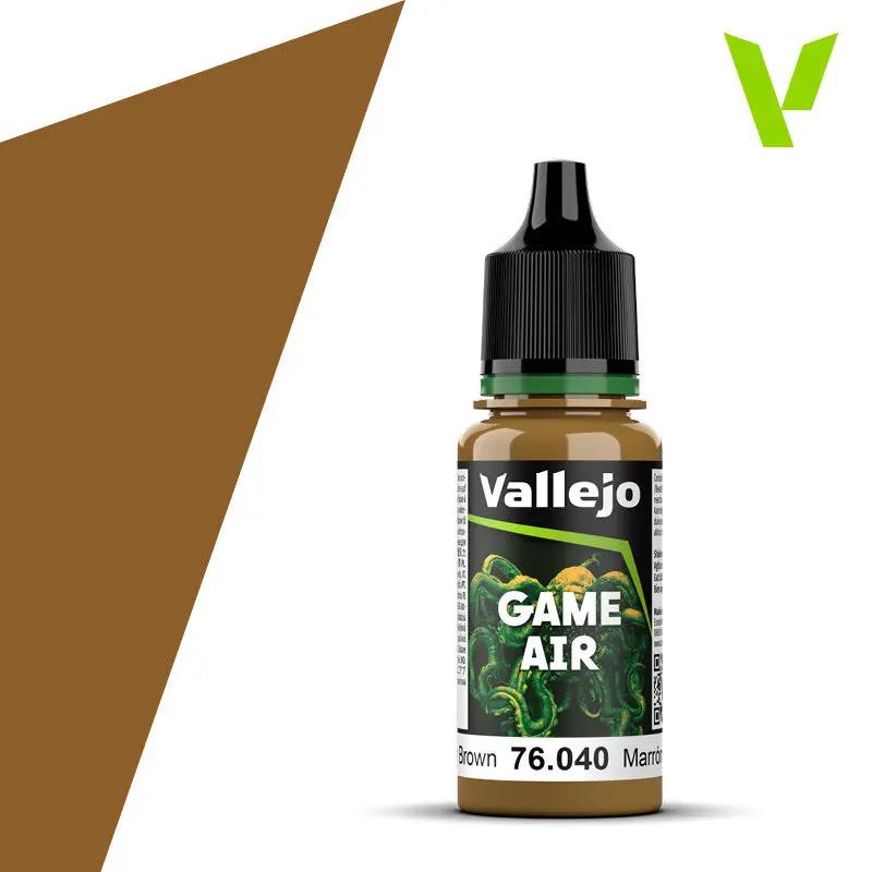 Vallejo Game Air Leather Brown 18 ml Acrylic Paint - New Formulation Vallejo