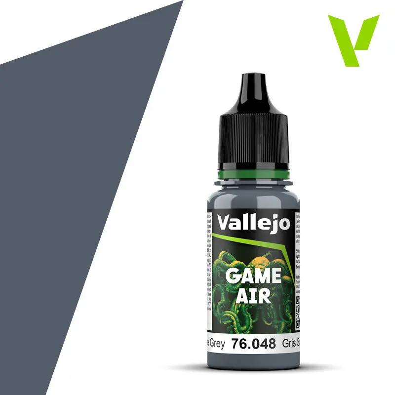 Vallejo Game Air Sombre Grey 18 ml Acrylic Paint - New Formulation Vallejo