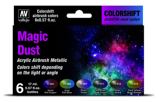 Vallejo Eccentric Colorshift Magic Dust (6 Colour Set) Acrylic Airbrush Paint Vallejo