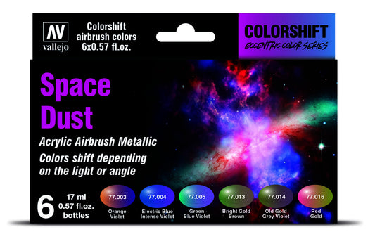 Vallejo Eccentric Colorshift Space Dust (6 Colour Set) Acrylic Airbrush Paint Set
