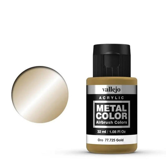 Vallejo Metal Color Gold 32ml Acrylic Paint Vallejo