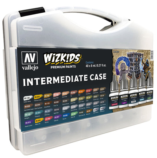 Vallejo Wizkids Intermediate Case Acrylic Paint Set (40 Colour Set) Vallejo