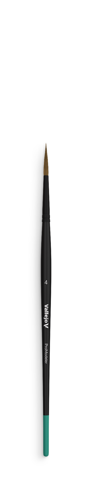 Vallejo Hobby Brushes: Pro Modeler Natural Hair Round Brush No. 4 Vallejo