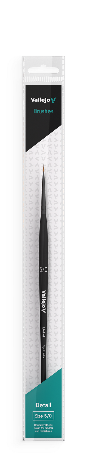 Vallejo Hobby Brushes: Detail Round Synthetic Brush No. 5/0 Vallejo