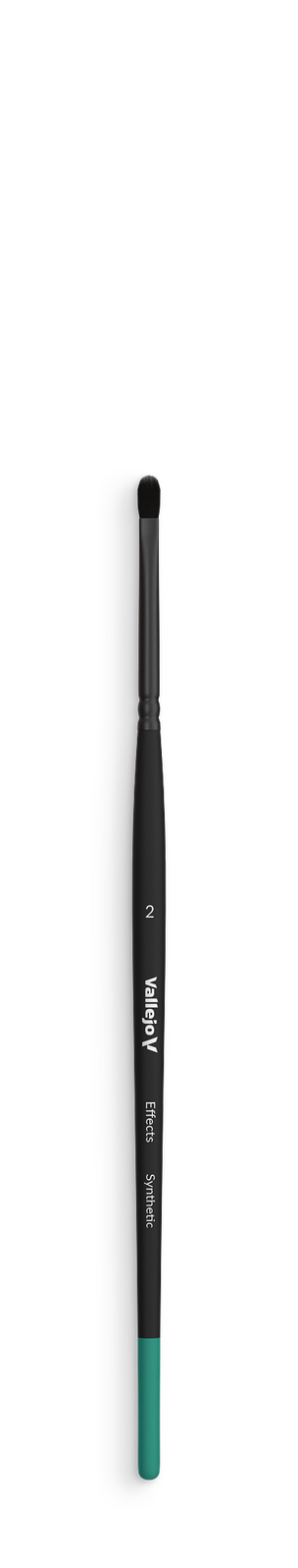 Vallejo Hobby Brushes: Shader Filbert Flat Synthetic Brush No. 2 Vallejo