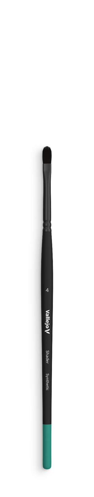 Vallejo Hobby Brushes: Shader Filbert Flat Synthetic Brush No. 4 Vallejo