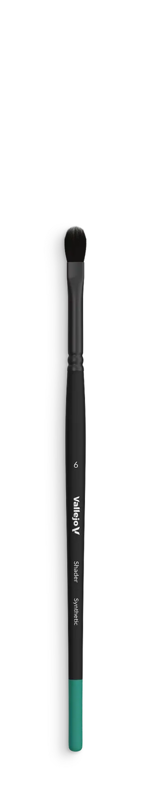 Vallejo Hobby Brushes: Shader Filbert Flat Synthetic Brush No. 6 Vallejo