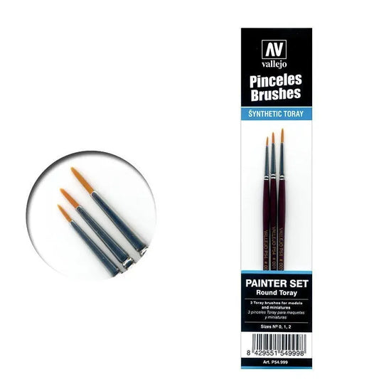 Vallejo Toray Detail Set (0, 1 & 2) Paint Brush Set Vallejo