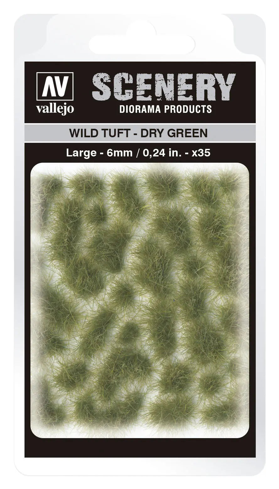 Vallejo 6mm Wild Tuft - Dry Green Diorama Accessory Vallejo