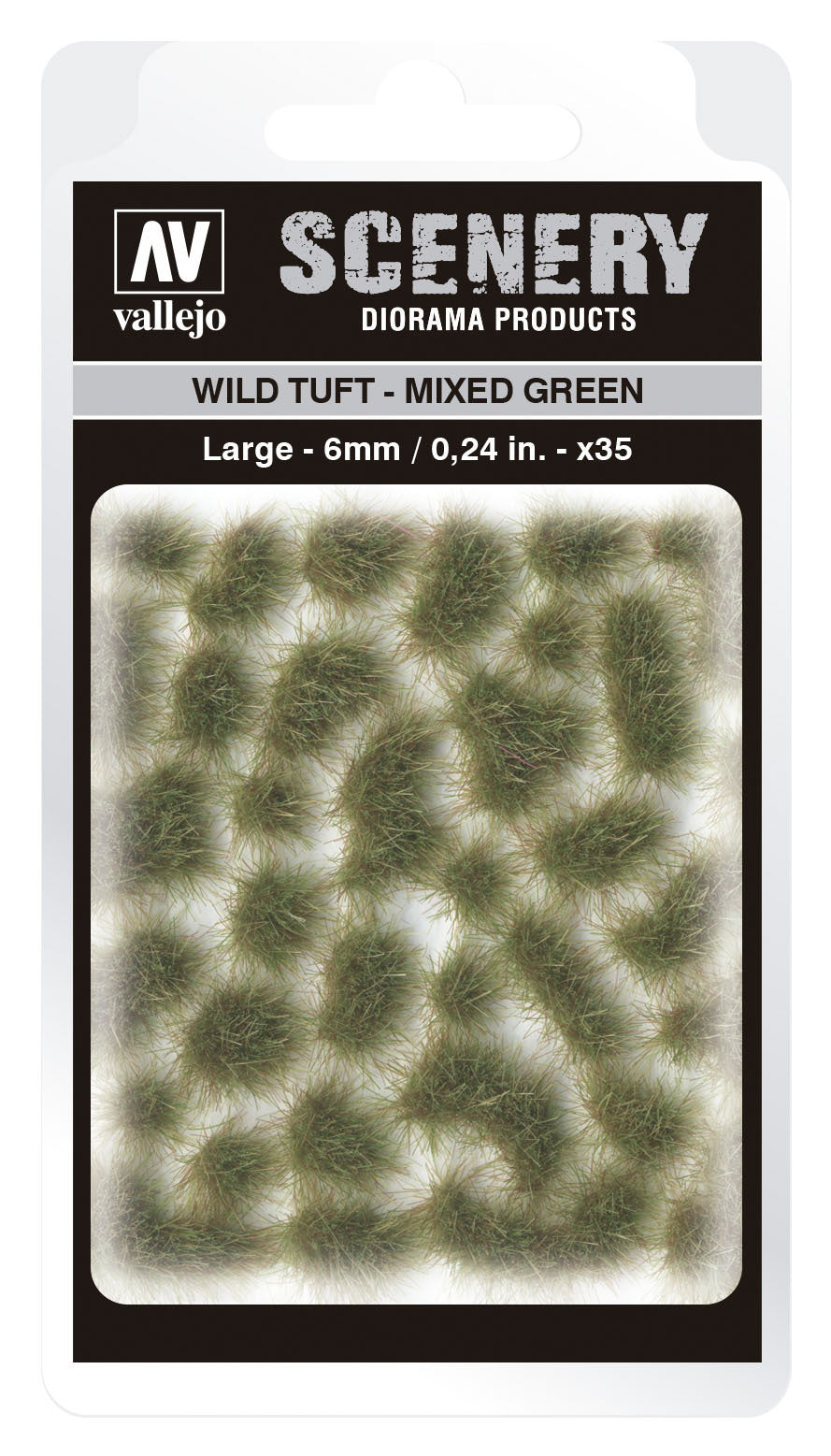 Vallejo 6mm Wild Tuft - Mixed Green Diorama Accessory Vallejo