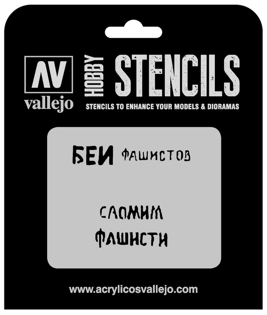 Vallejo 1/35 Soviet Slogans WWII Num. 1 Stencil