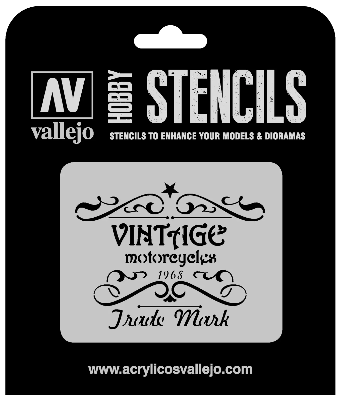 Vallejo 1/35 Vintage Motorcycles Sign Stencil Vallejo