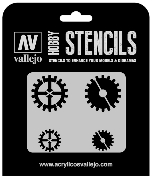 Vallejo Gear Markings Stencil