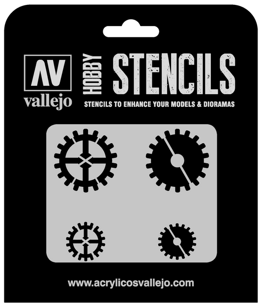 Vallejo Gear Markings Stencil Vallejo