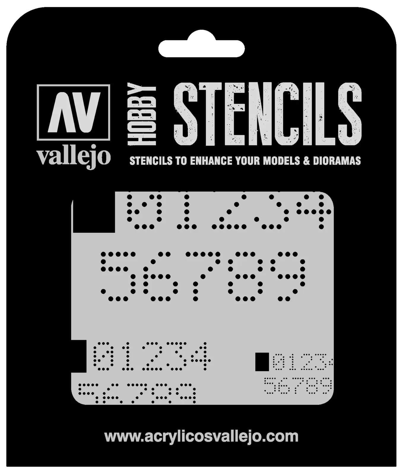 Vallejo Digital Numbers Stencil Vallejo