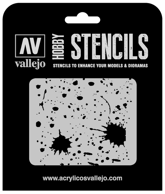 Vallejo 1/35 Splash & Stains Stencil Vallejo
