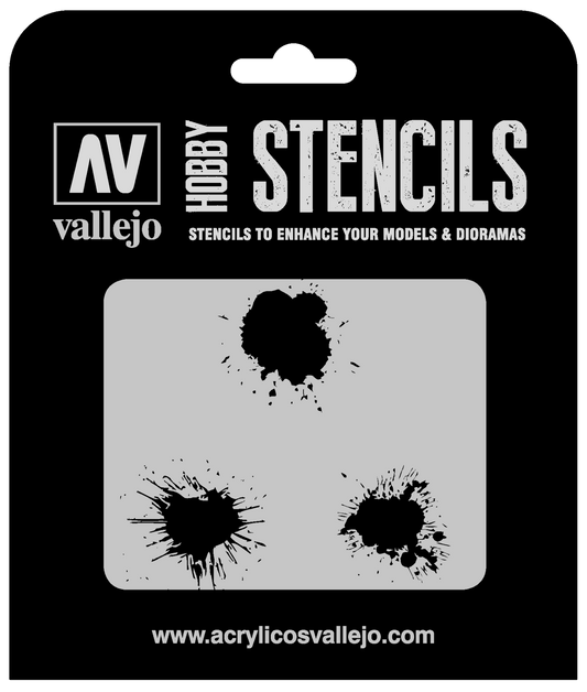 Vallejo 1/35 Paint Stains Stencil