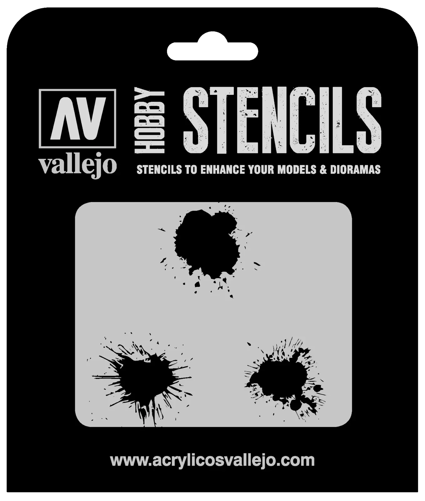 Vallejo 1/35 Paint Stains Stencil Vallejo
