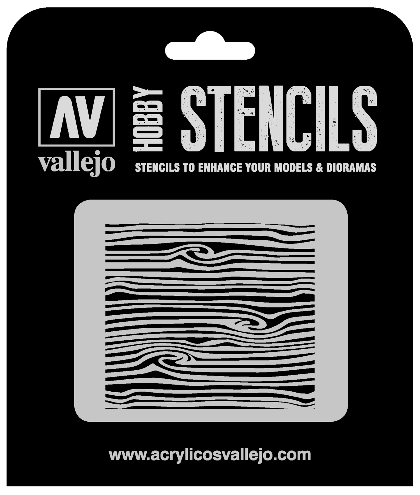 Vallejo 1/35 Wood Texture Num. 2 Stencil Vallejo