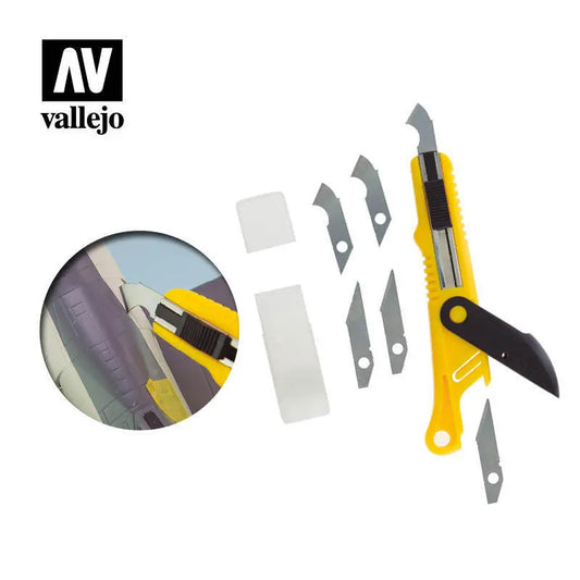 Vallejo Plastic Cutter Scriber Tool & 5 Spare Blades Vallejo