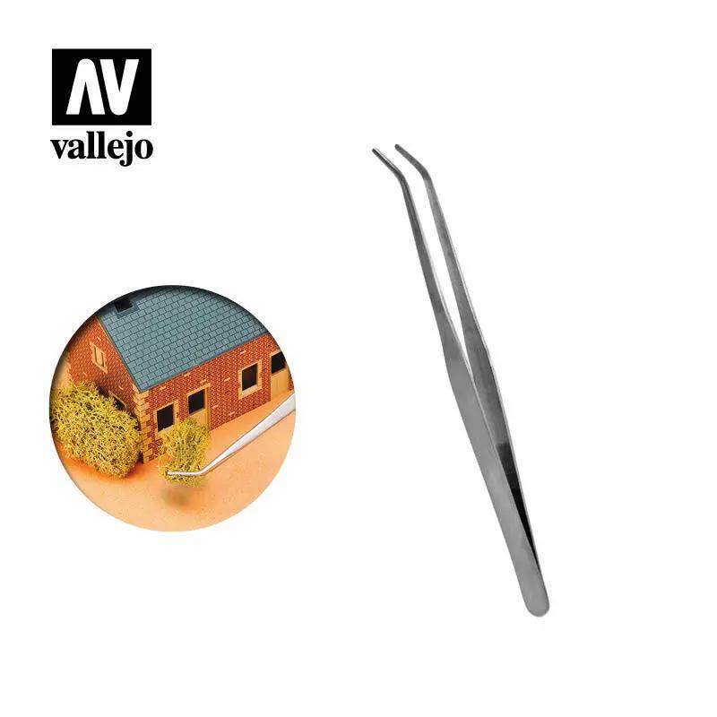 Vallejo Strong Curved Stainless Steel Tweezers (175 mm) Vallejo