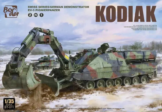 Border Model 1/35 Kodiak Swiss Series/German Demonstrator AEV-3 Pionierpanzer (2 in 1) Plastic Model Kit Border Model