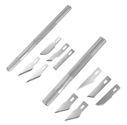 Bravo Handtools Knife Set #1 and #2 Handles with 10 Assorted Blades Bravo Handtools