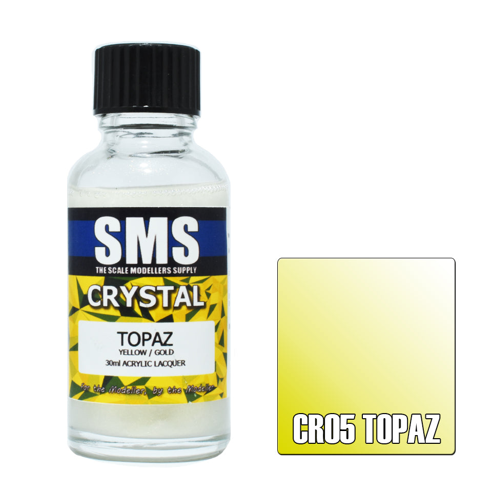 SMS Crystal Acrylic Lacquer Topaz (Yellow/Gold) 30ml