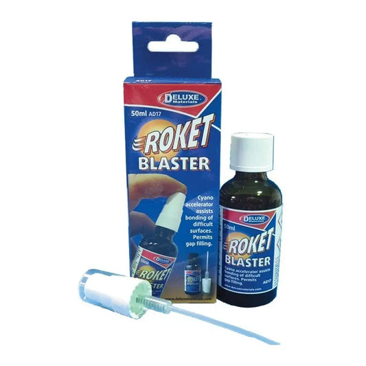 Deluxe Materials Roket Blaster cyano accelerator. 50g Deluxe Materials