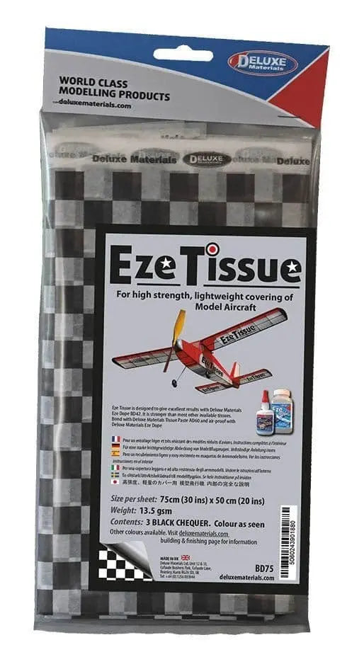 Deluxe Materials Eze Tissue Black chequer Deluxe Materials