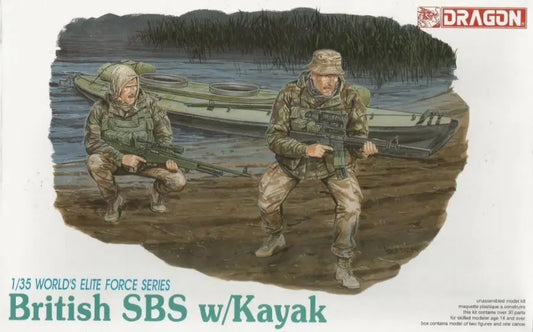 Dragon 1/35 British SBS w/ Kayak Plastic Model Kit Dragon
