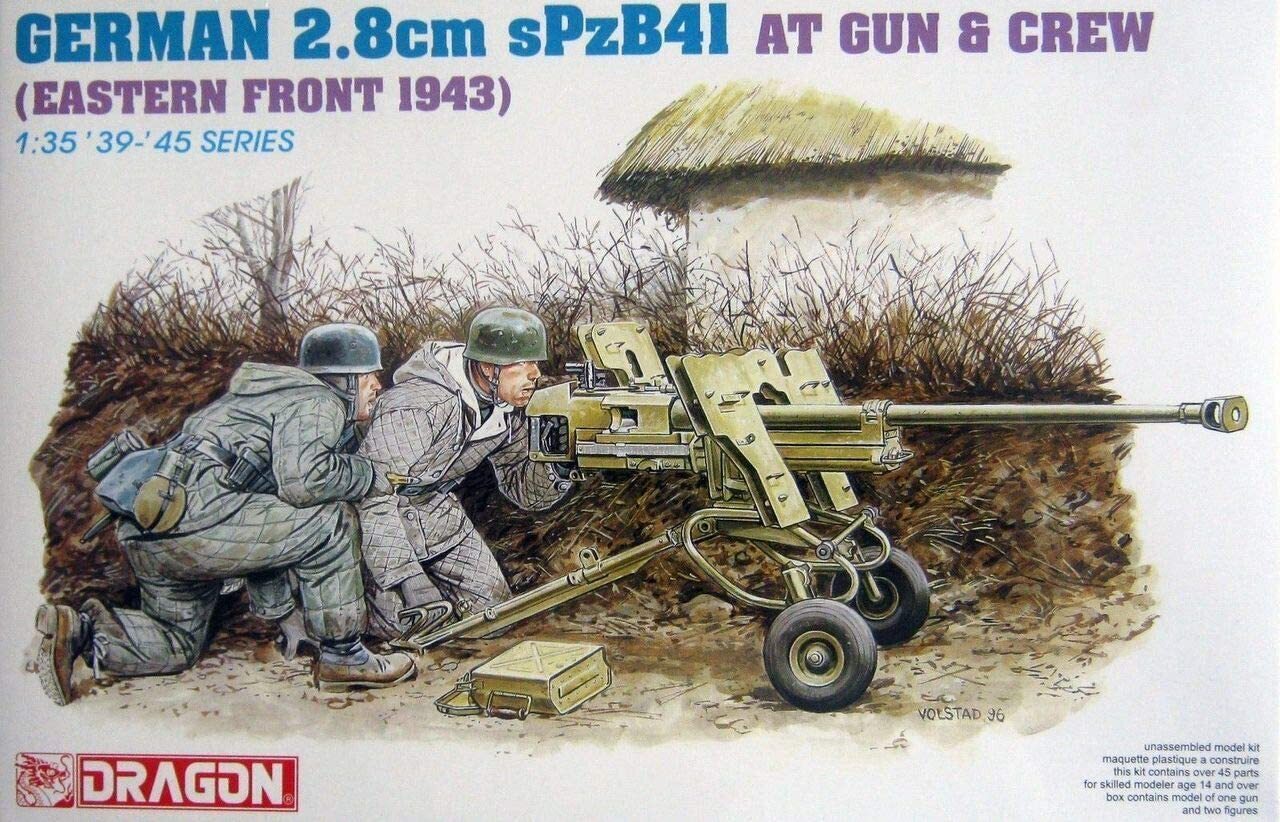Dragon 1/35 German 2.8cm sPz.B41 at Gun w/Crew  Plastic Model Kit