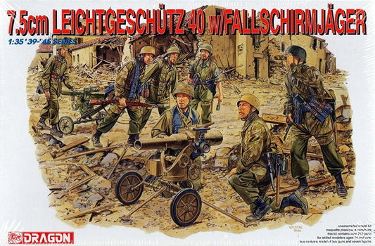 Dragon 1/35 7.5cm Leichtgeschutz 40 w/Crew Plastic Model Kit Dragon