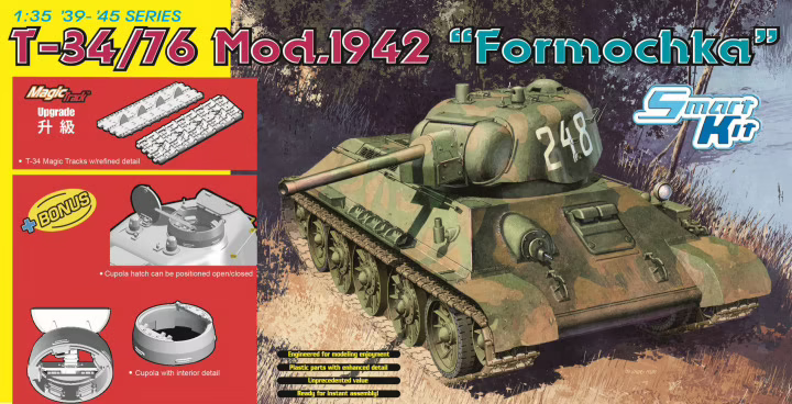 Dragon 1/35 T-34/76 Mod.1942 "Formochka" Plastic Model Kit