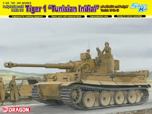 Dragon 1/35 Pz.Kpfw.VI Ausf.E Sd.Kfz.181 TIGER "TUNISIAN INITIAL" s.Pz.Abt.501 and Pz.Rgt.7 Plastic Model Kit Dragon
