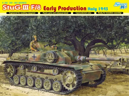 Dragon 1/35 StuG.III Ausf.F/8 EARLY PRODUCTION ITALY 1943 (SMART KIT) Plastic Model Kit Dragon