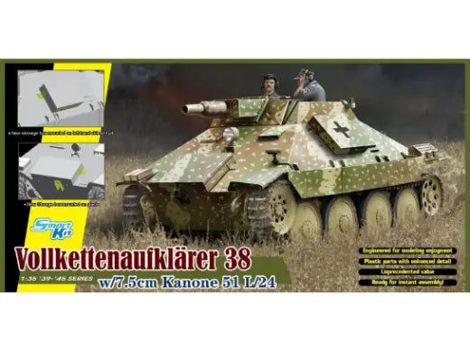 Dragon 1/35 Vollkettenaufklaerer 38 w/7.5cm Kanone 51 L/24 Dragon