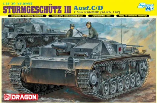 Dragon 1/35 STURMGESCHÜTZ 7.5cm KANONE (Sd.Kfz.142) Ausf.C/D (Smart Kit) [6851] Dragon