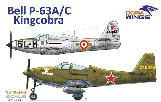 Dora Wings 1/144 Bell P-63A/C Kingcobra (2 in 1) Plastic Model Kit