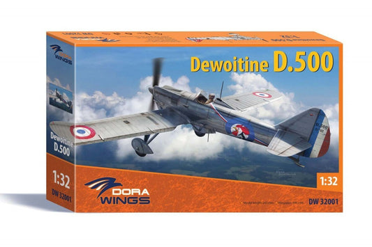Dora Wings 1/32 Dewoitine D.500 (Cartograf decal) Plastic Model Kit