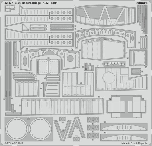 Eduard 1/32 B-24 undercarriage Photo Etched Set (Hobby Boss)