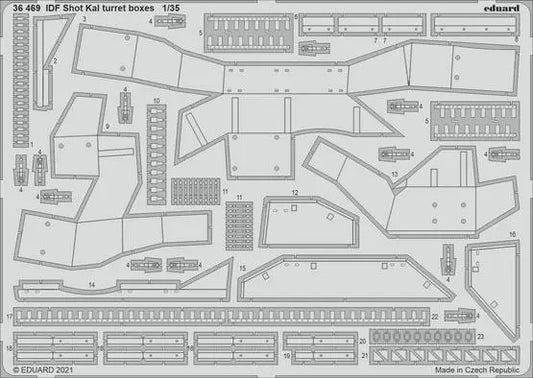 Eduard 1/35 IDF Shot Kal turret boxes Photo etched parts Eduard