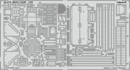 Eduard 1/35 M4A3 (76)W Photo etched parts Eduard