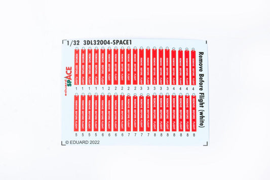 Eduard 1/32 Remove Before Flight (white) Space Decals
